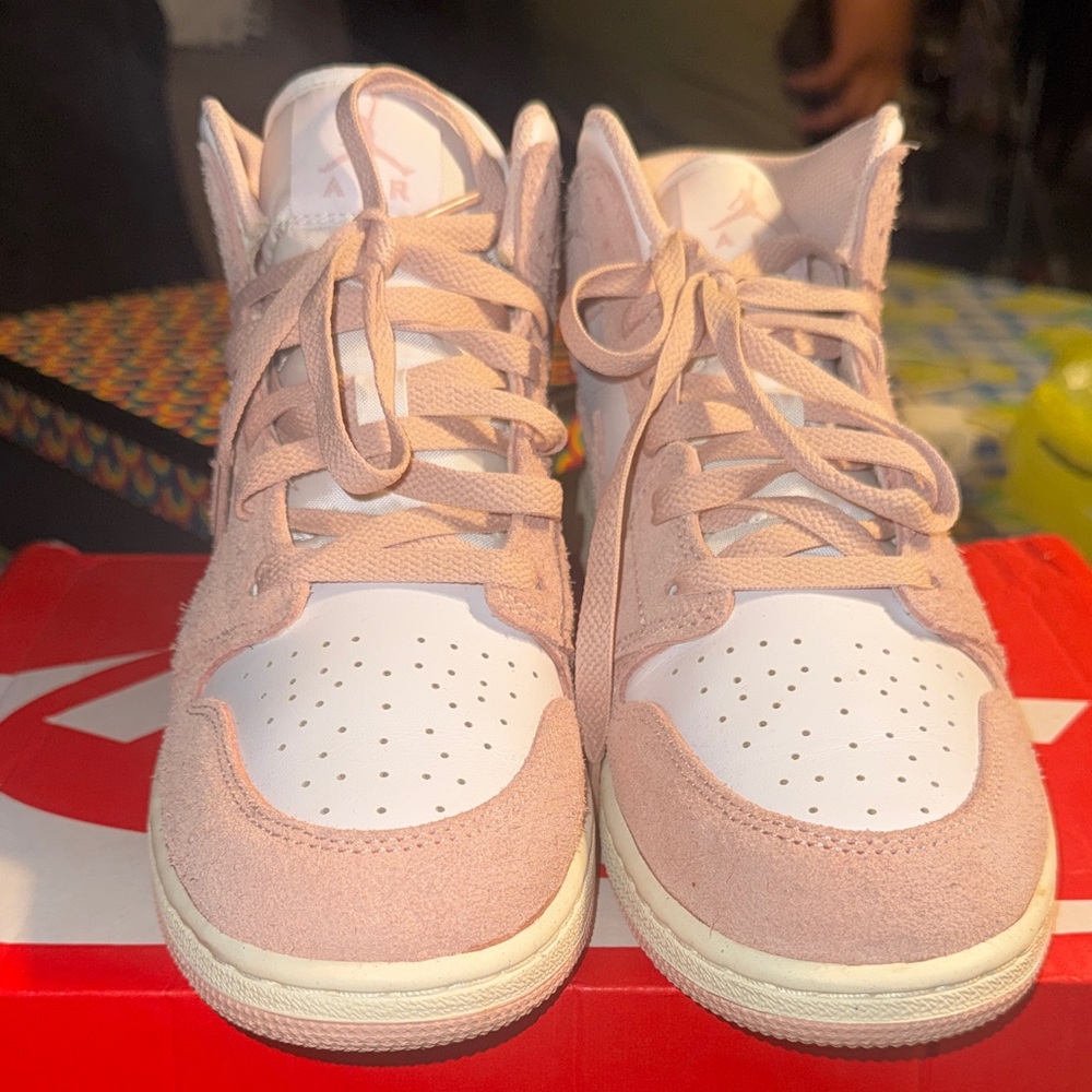 Jordan Women's Shoes in Pink and White and cream